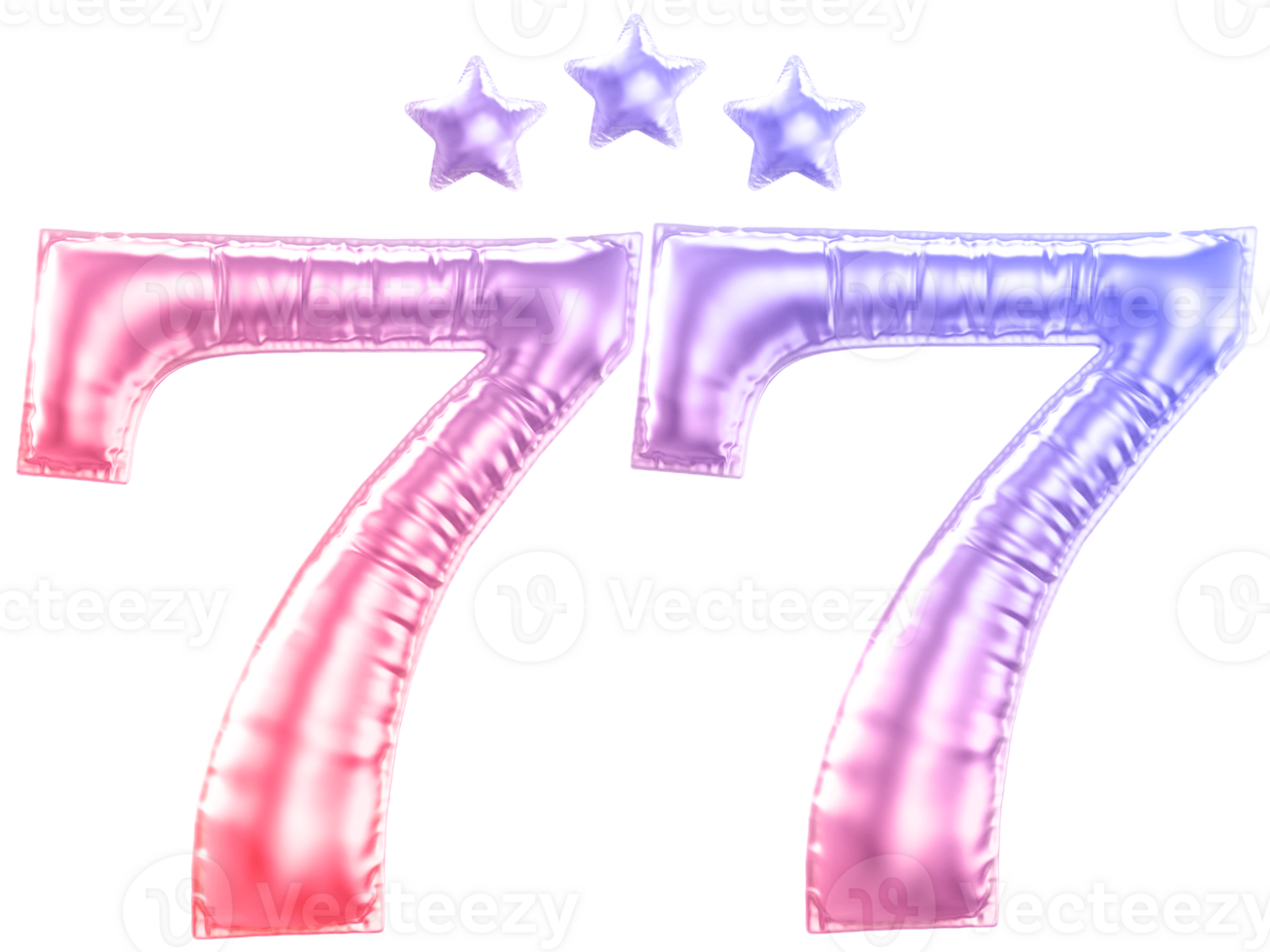 77 year anniversary number gradient png