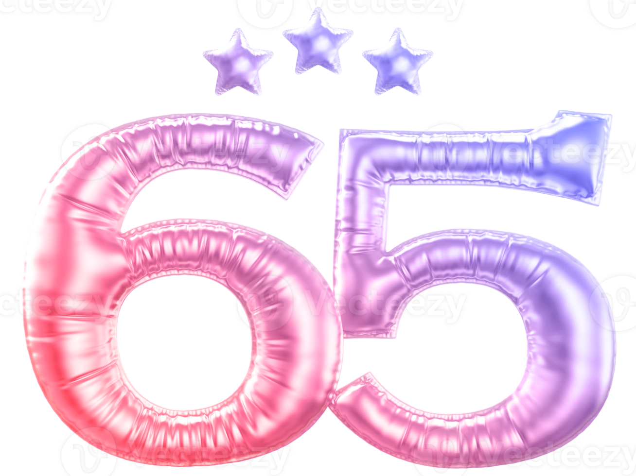 65 year anniversary number gradient png