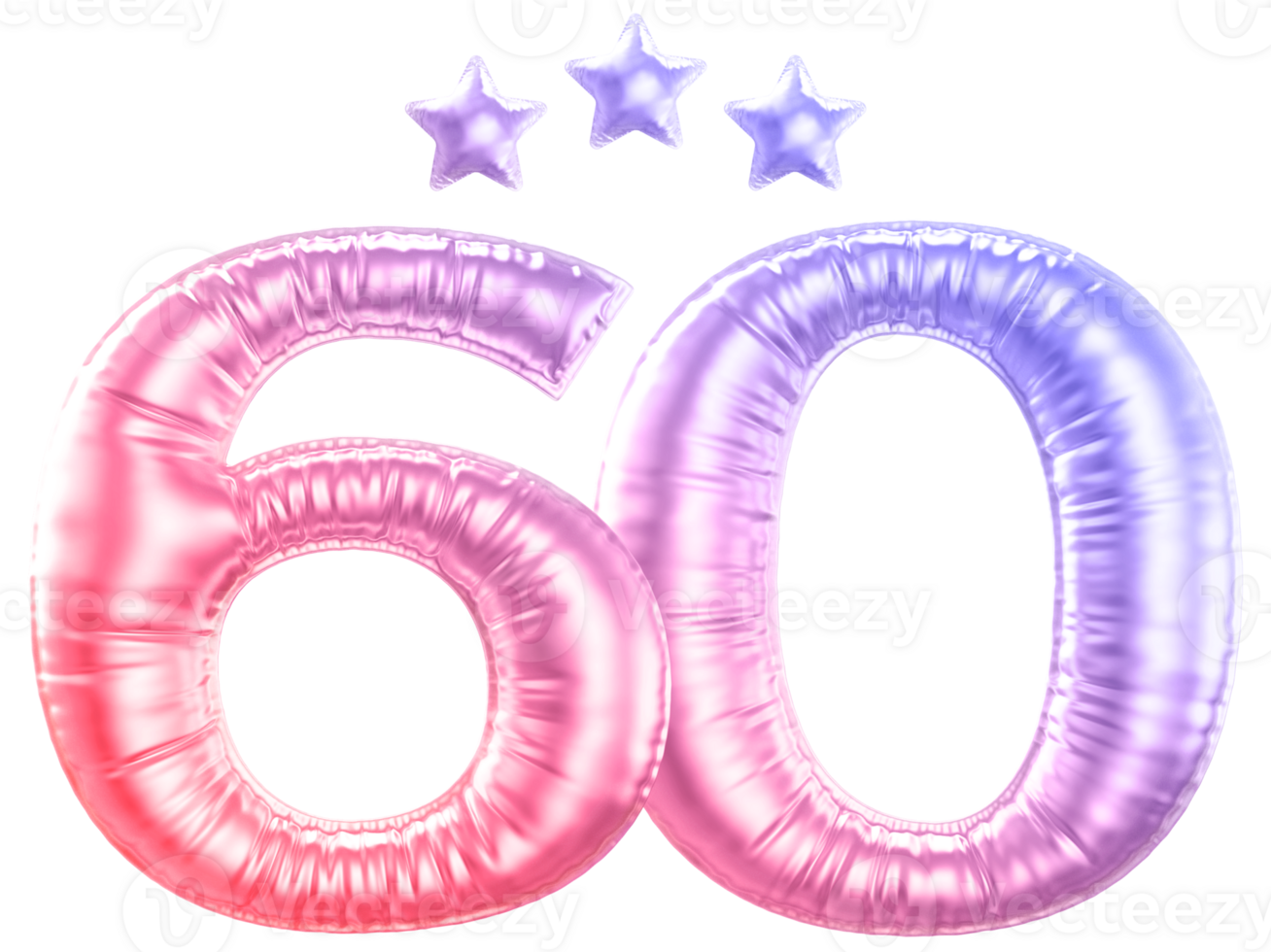 60 year anniversary number gradient png