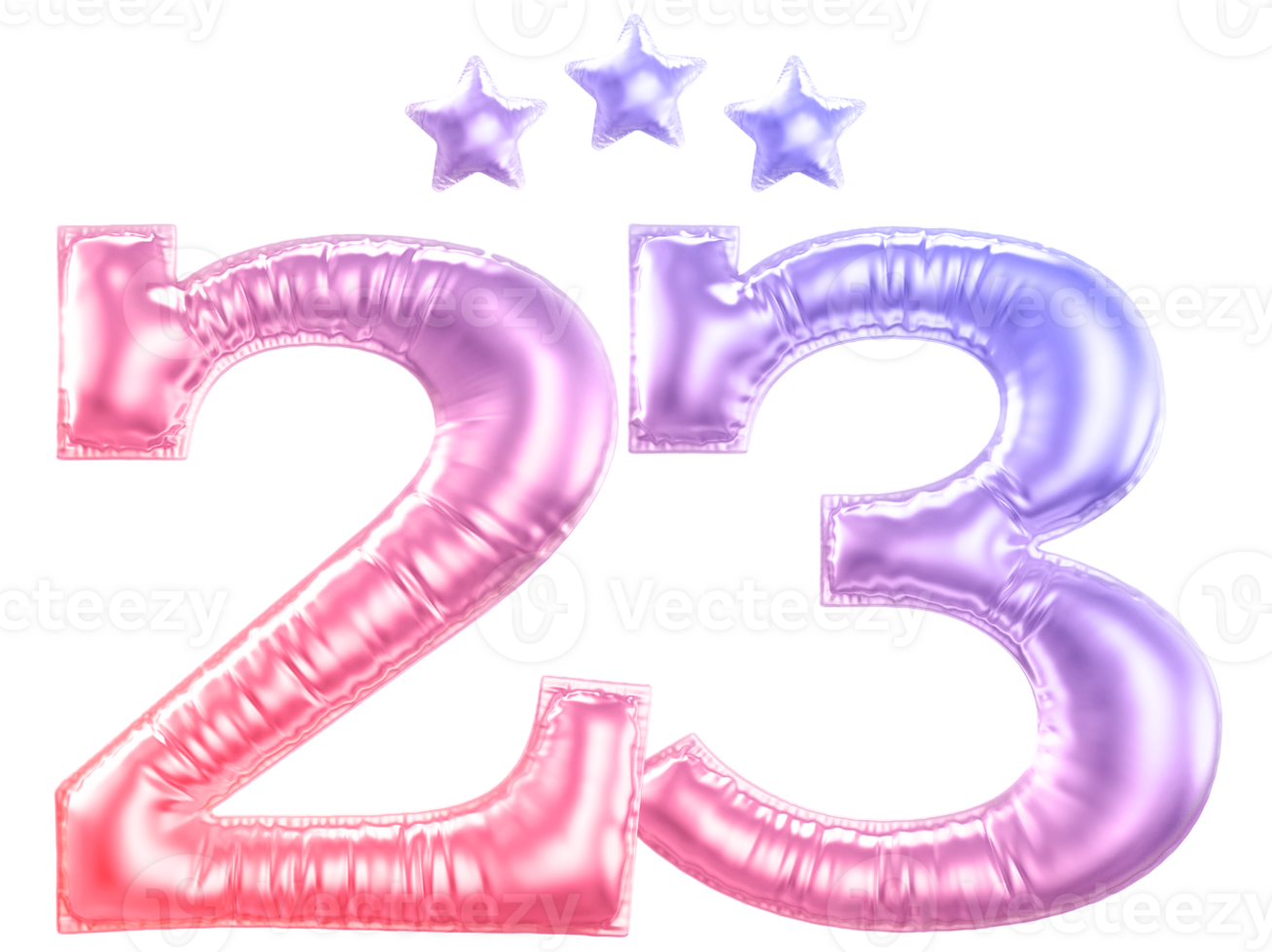 23 year anniversary number gradient png