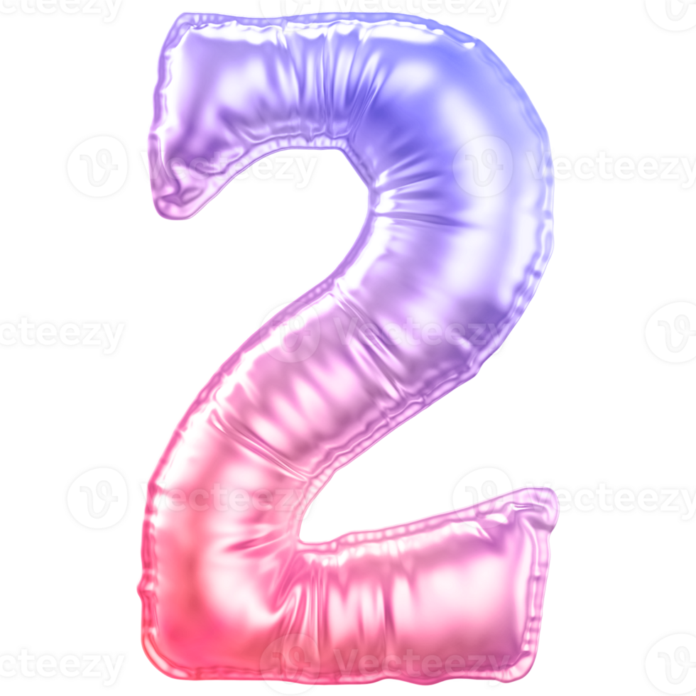Gradient bubble number 2 png