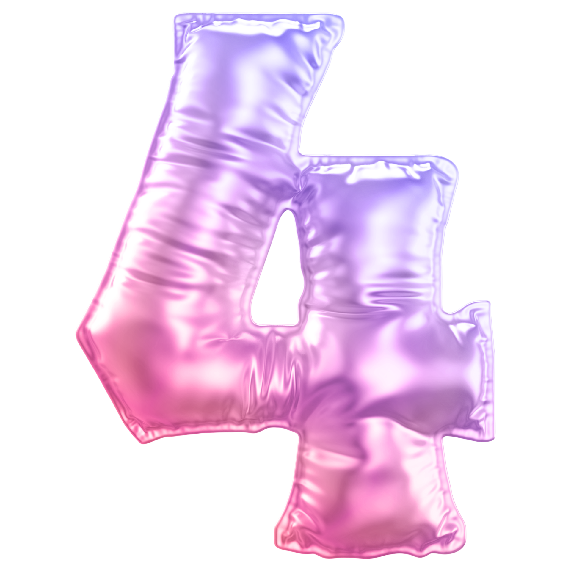 Gradient bubble number 4 36308343 PNG