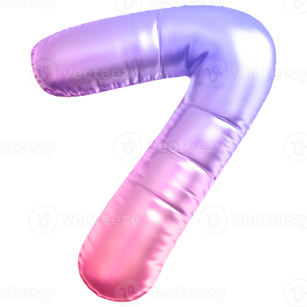 Gradient bubble number 7 png
