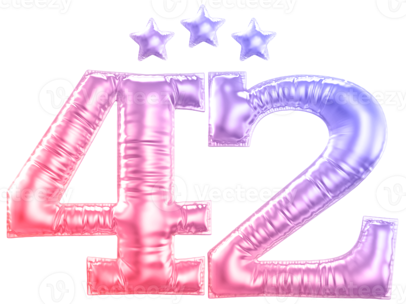 42 year anniversary number gradient png