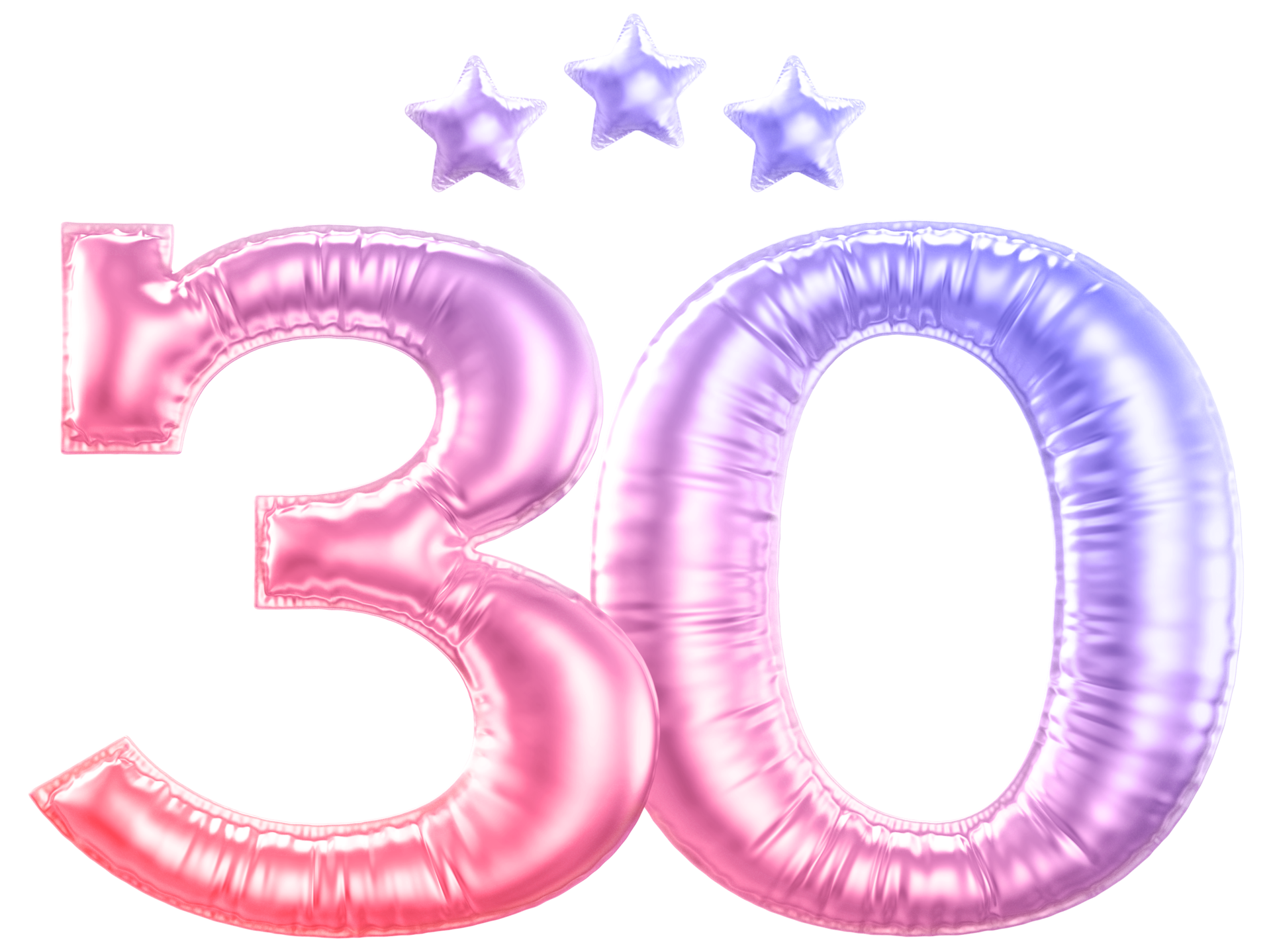 30 year anniversary number gradient 36308575 PNG