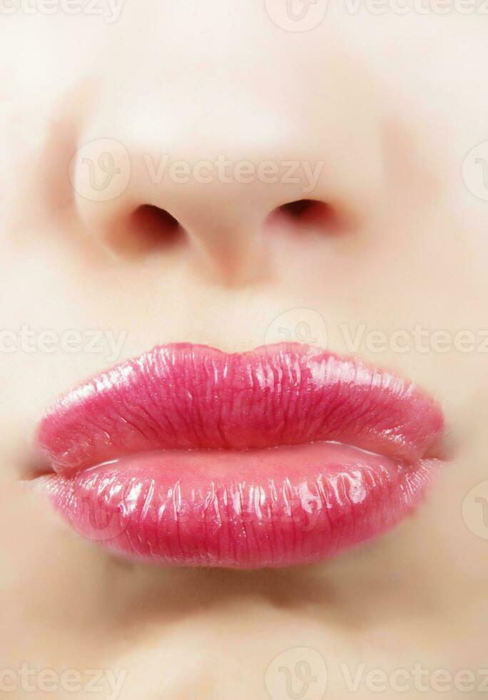 red girl lips photo