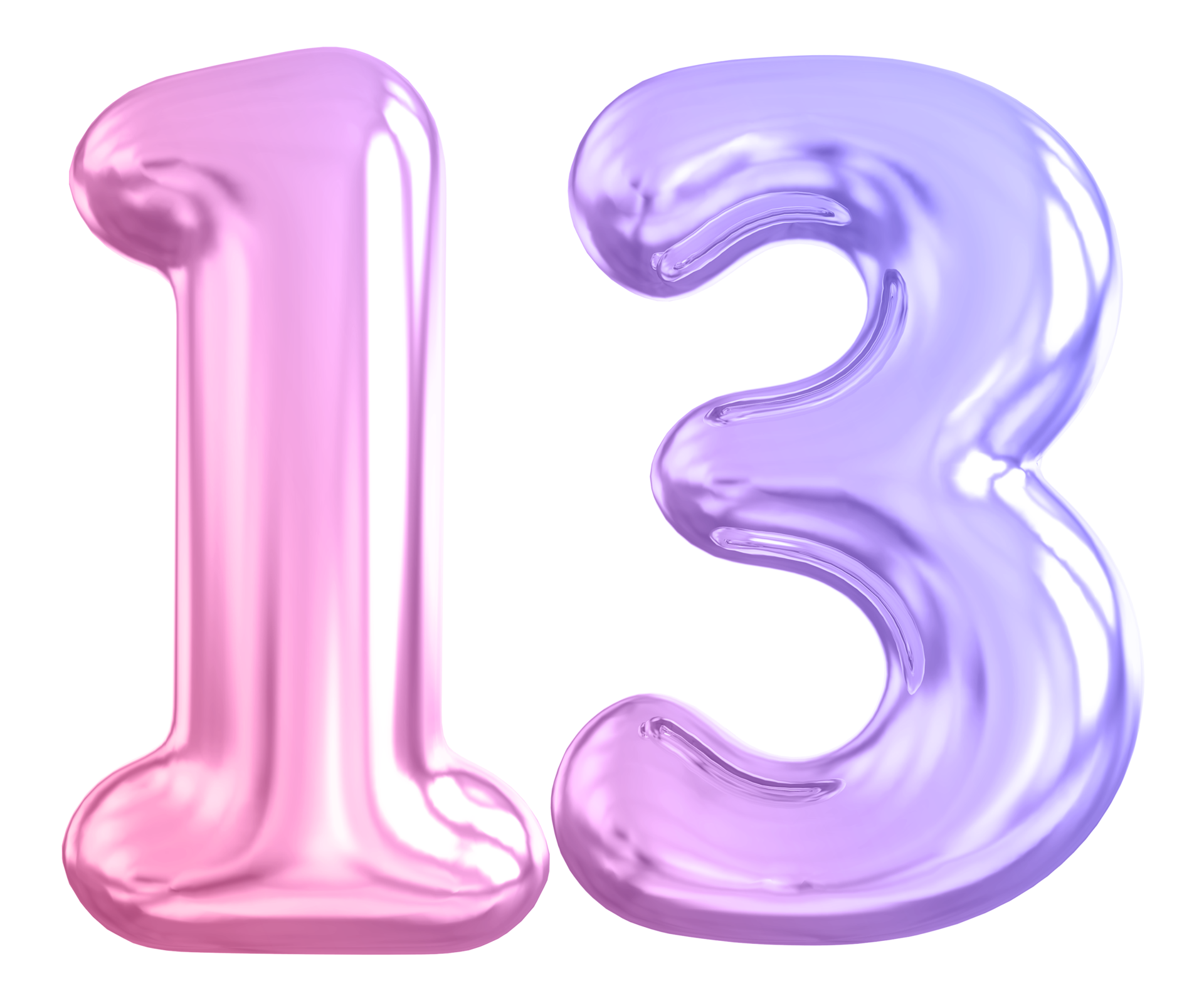 13 Number Gradient 3d Render 36308618 PNG 3d-number-13-mental-yellow-10885821-png