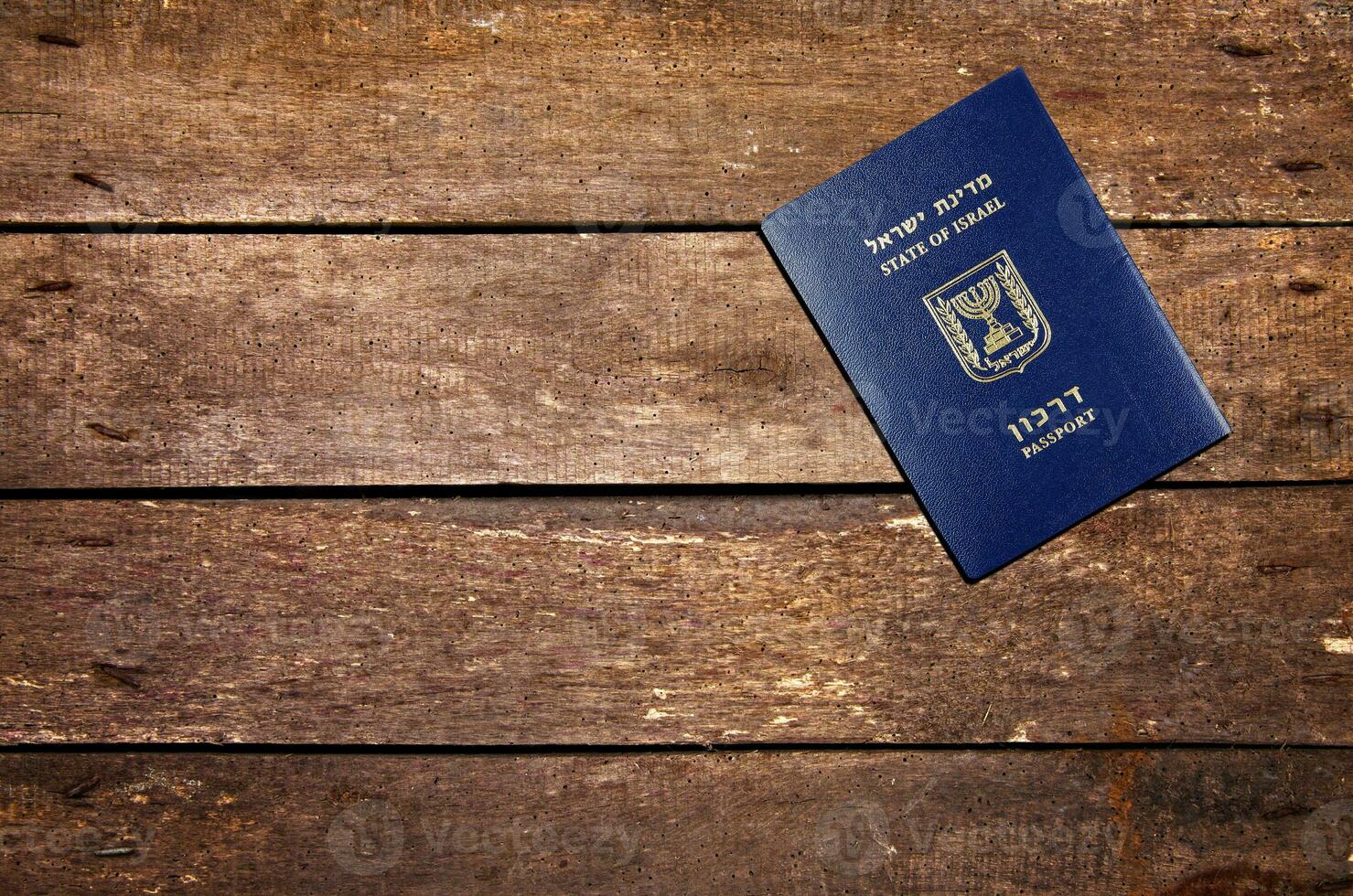 Israel passport on the table photo