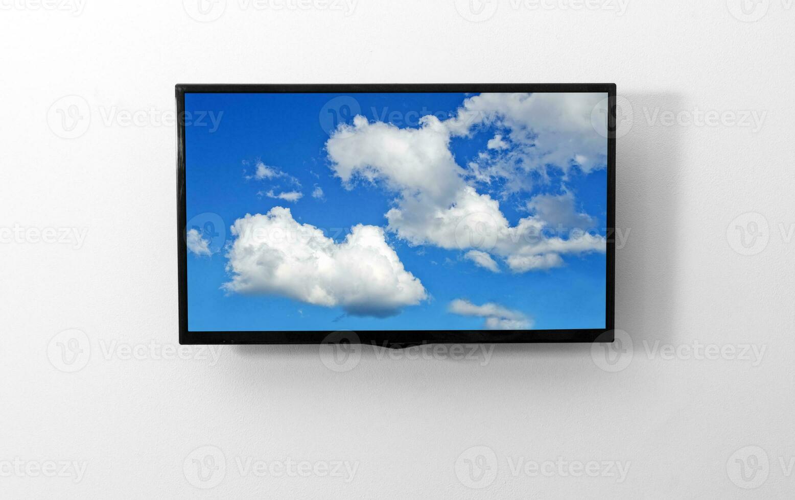 TV monitor with picture on the wall photo