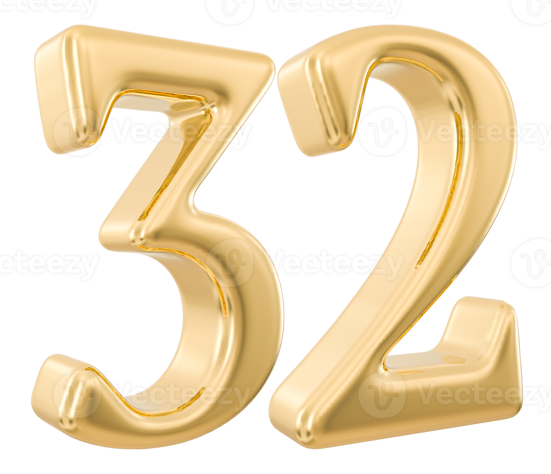 Gold 3d Number 32 36309068 PNG gold-3d-number-32-36309068-png