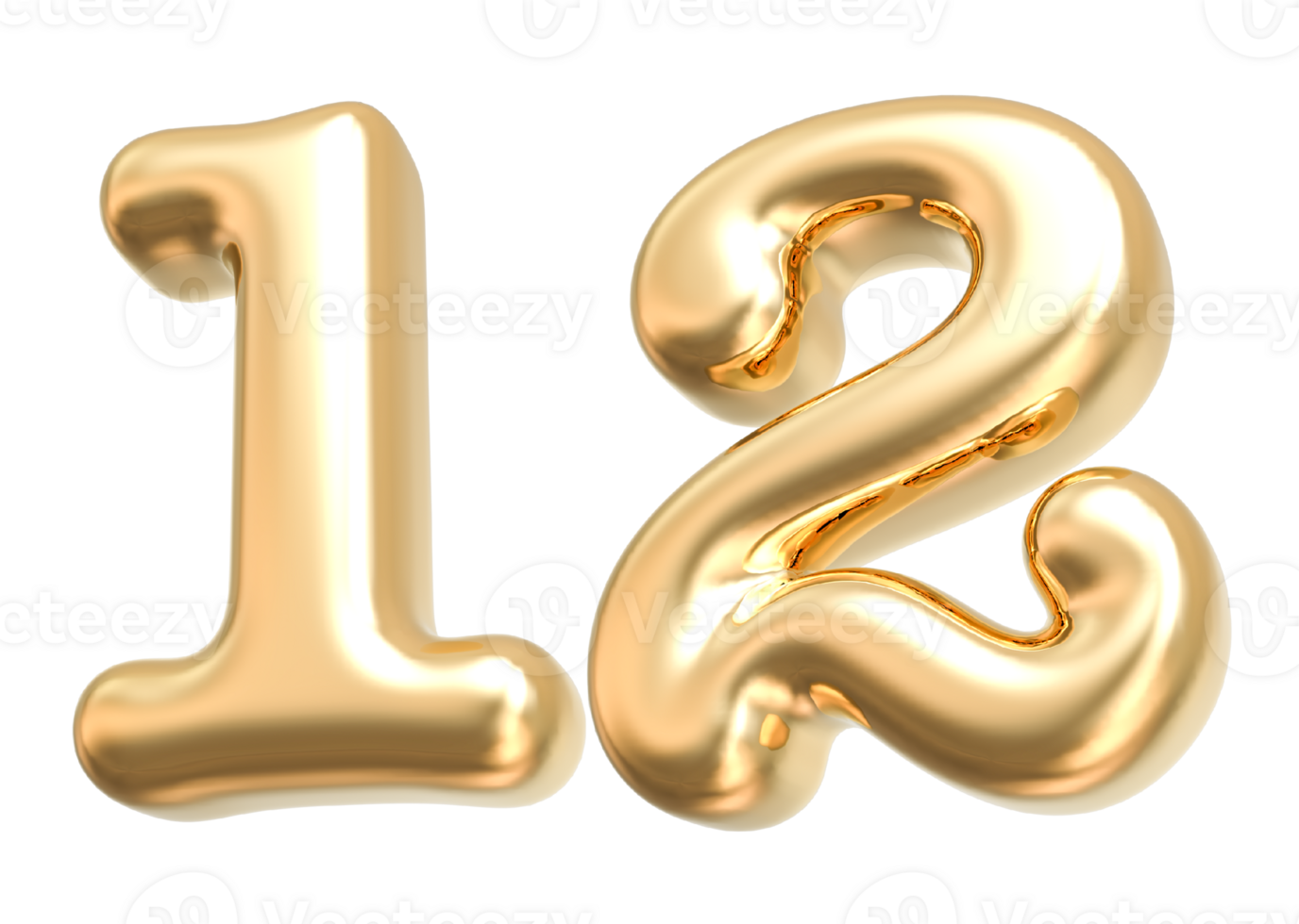 goud 3d aantal 12 png