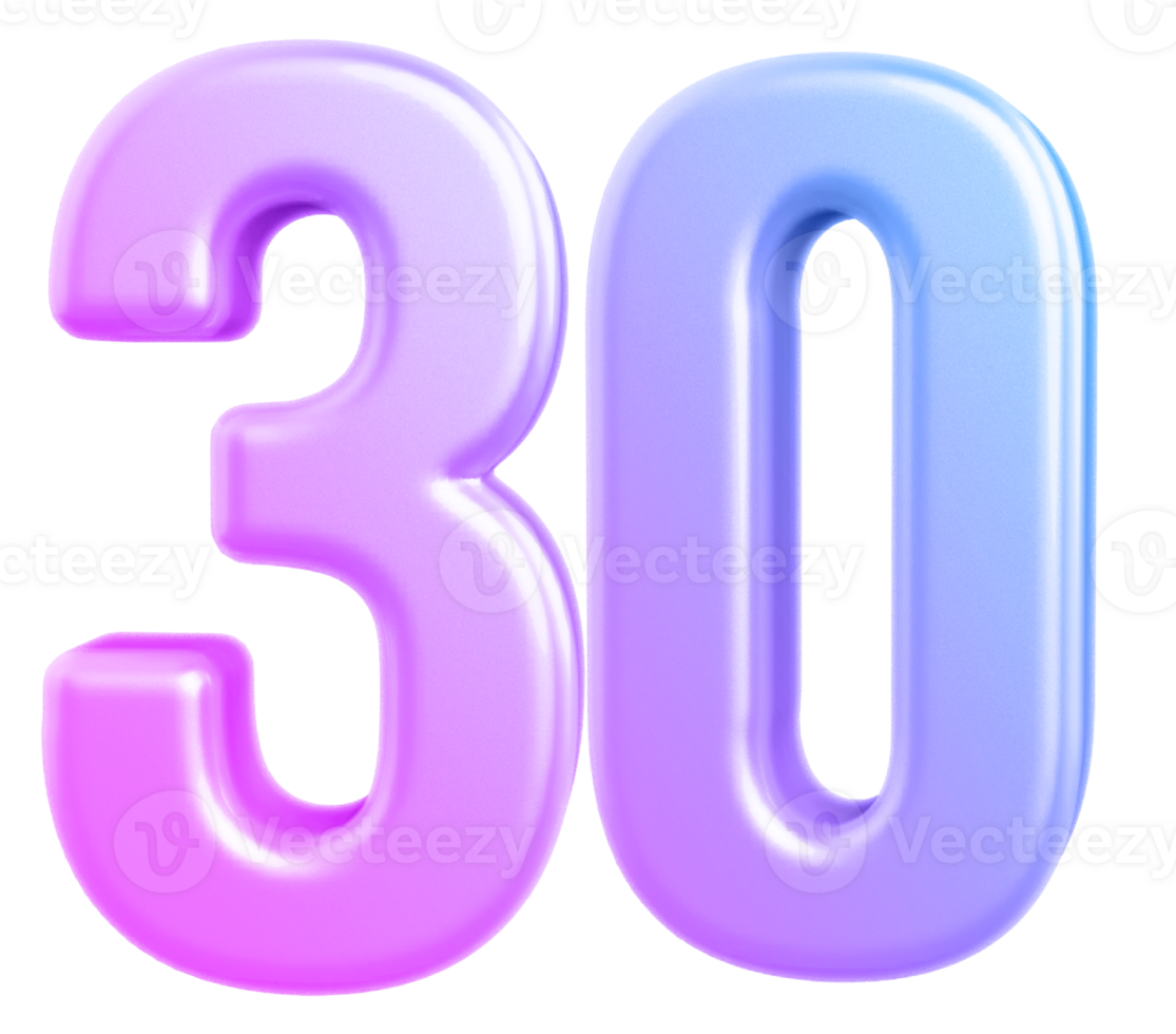 3d siffra 30 lutning png