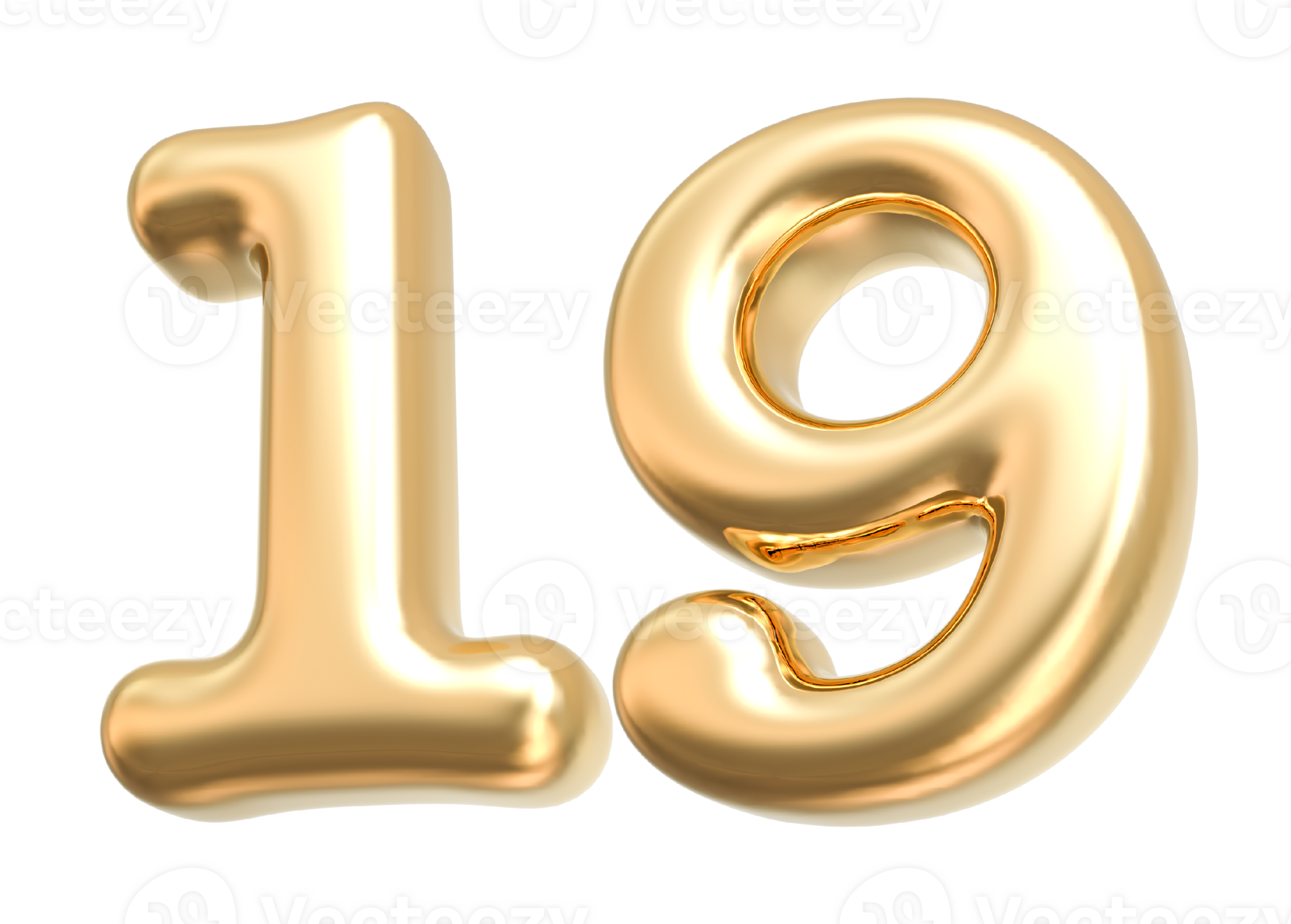 oro 3d número 19 36309161 PNG