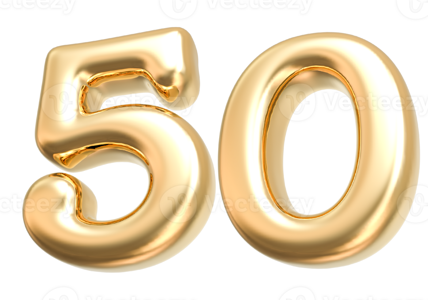 guld 3d siffra 50 png
