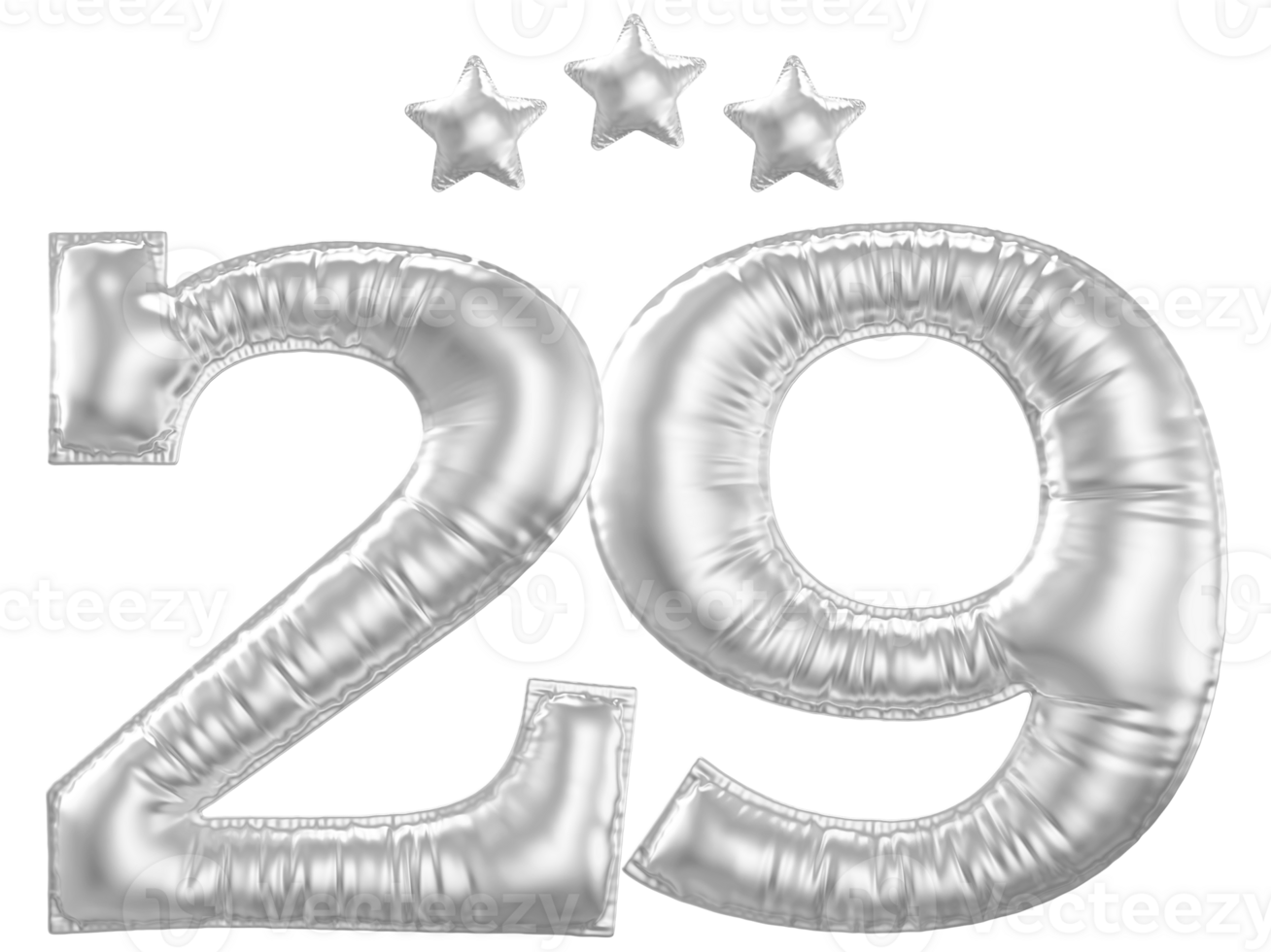 29 Anniversary number silver balloon png