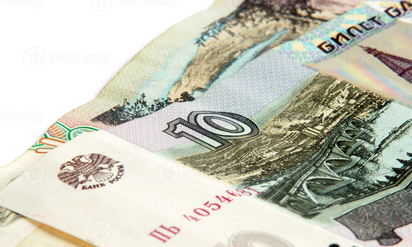 russian rubles closeup photo