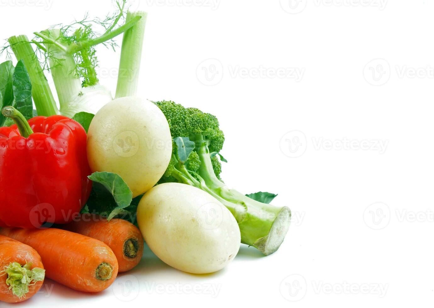 vegetables on white photo