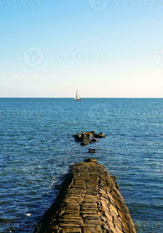 pier in ocean photo