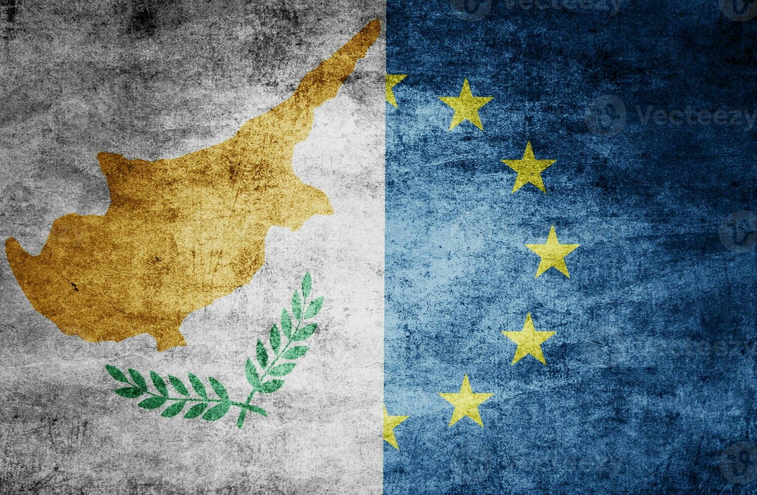Euro country relations. Flags on textured background photo