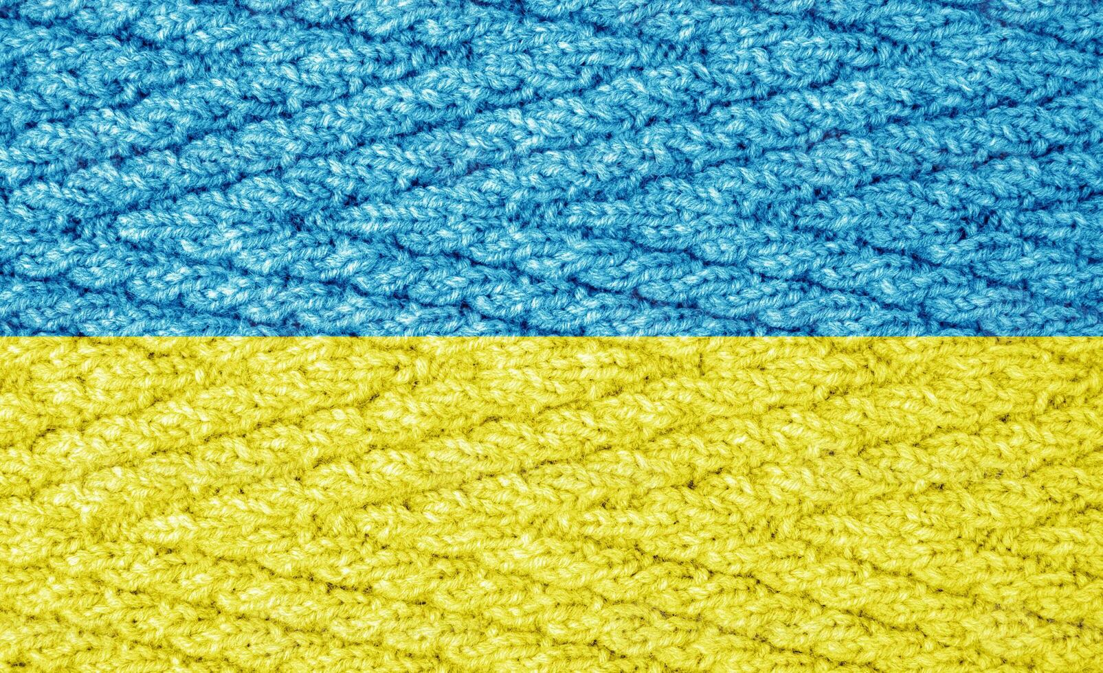 Flag on the knitted surface photo