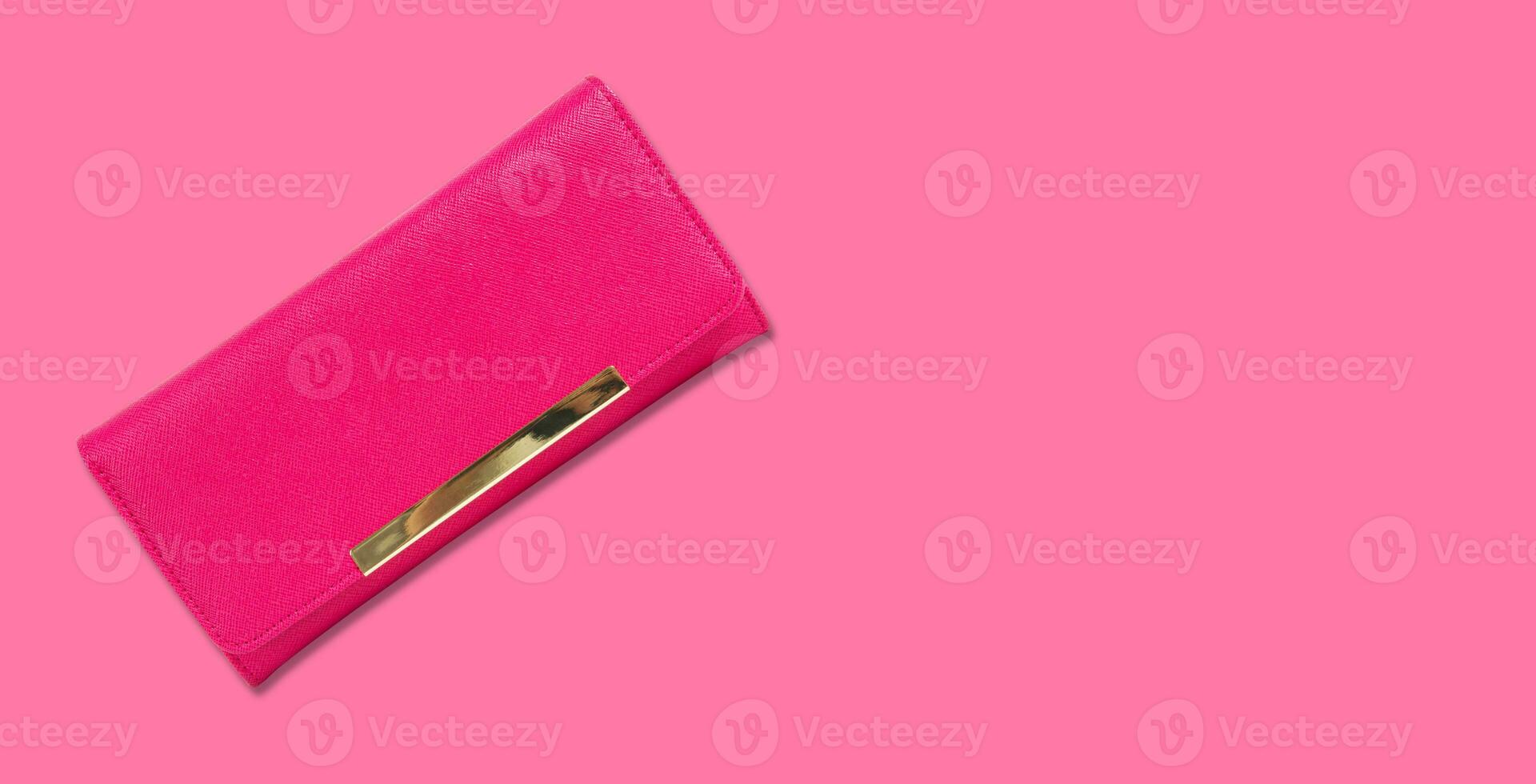 Female fashion bag on the pink photo
