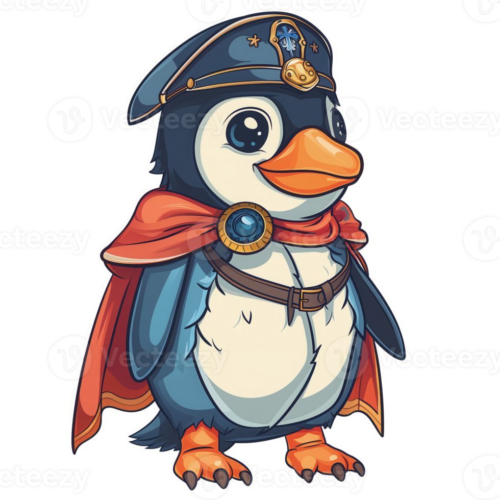 AI generated sir puddleton penguin paladin for t shirt png