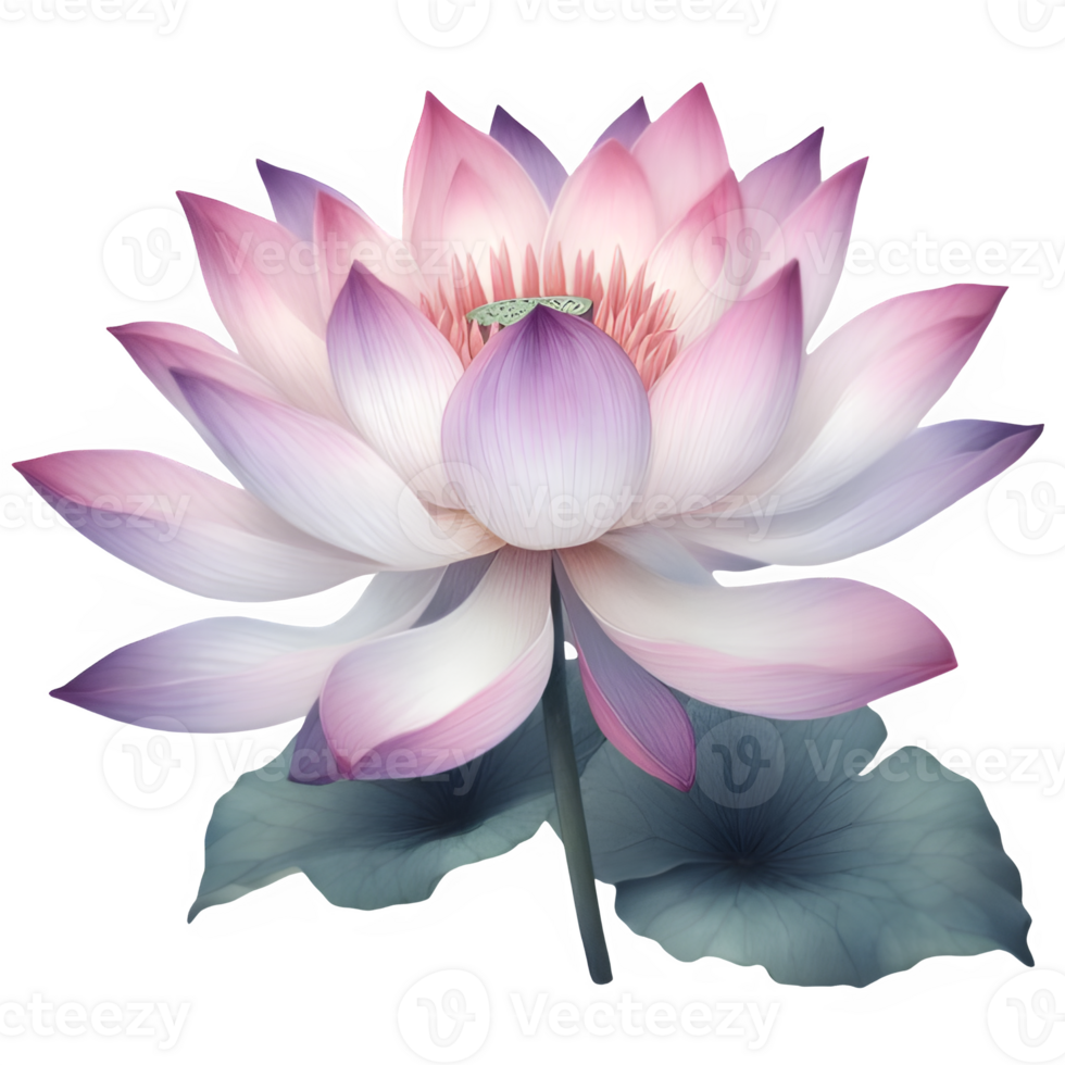 AI generated Beautiful blooming lotus flowers, with glowing colors, for printing or social media posts png