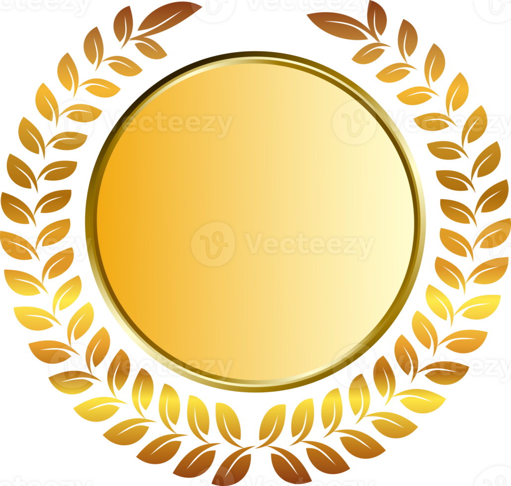 gold medal and laurels png