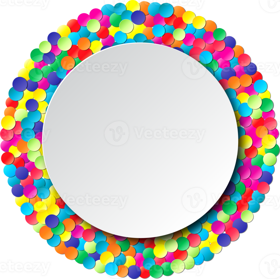 Colorful celebration background with confetti. png