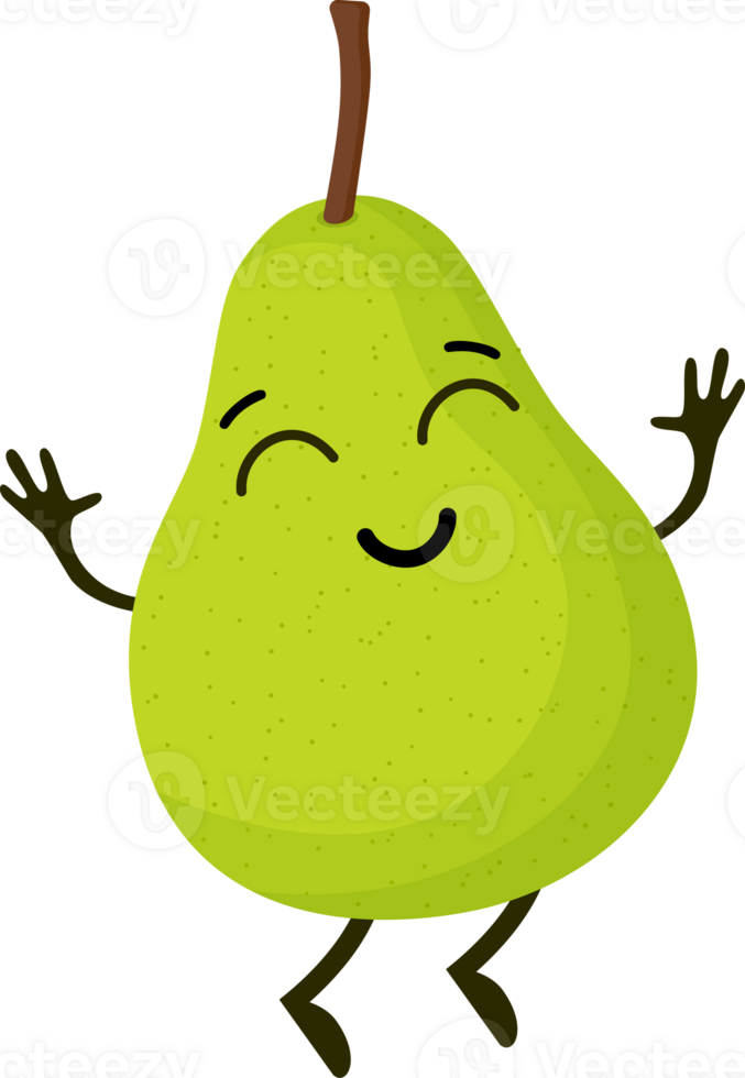Happy pear with face png