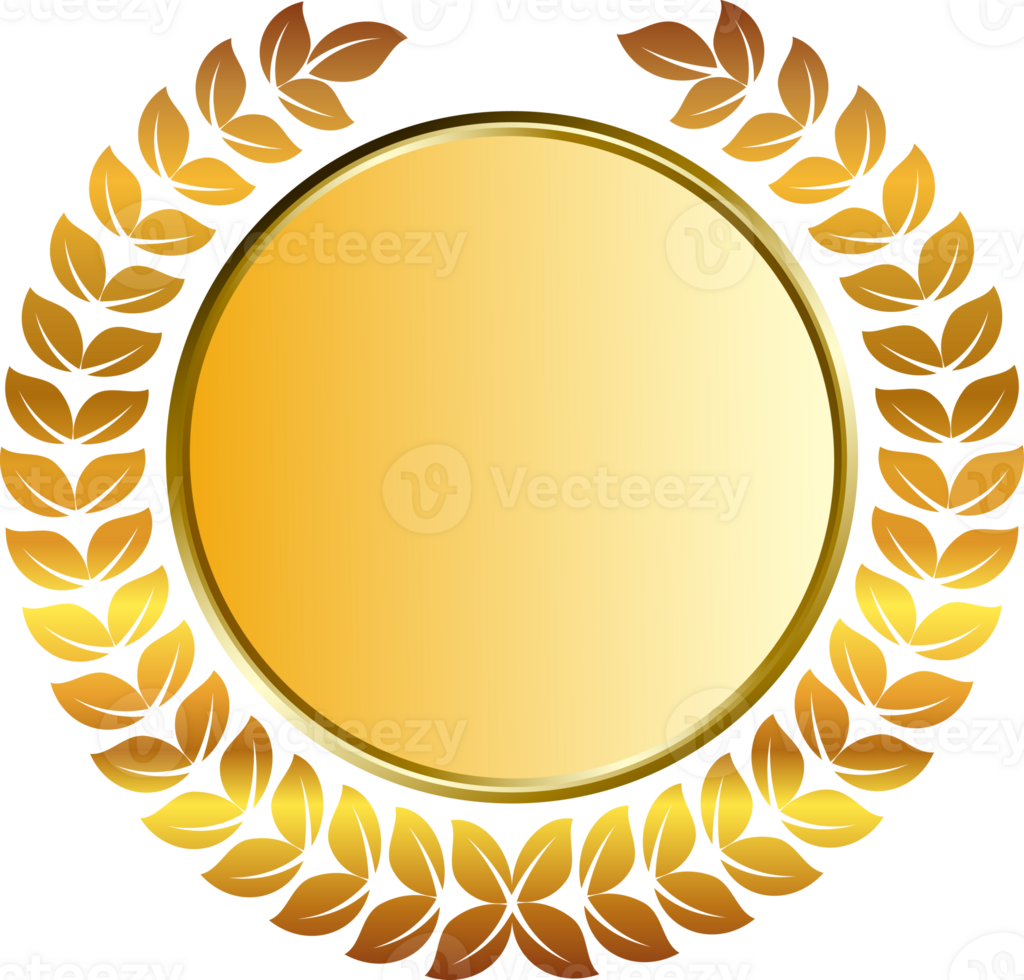 gold medal and laurels png