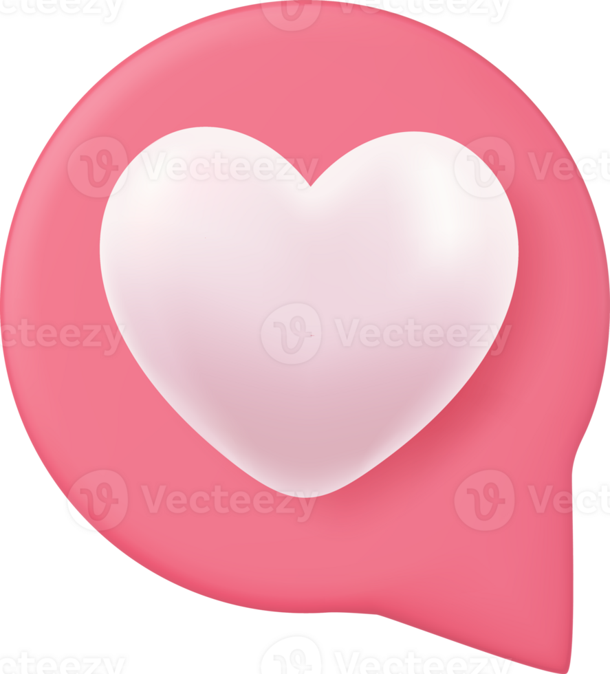 3d social media notification png