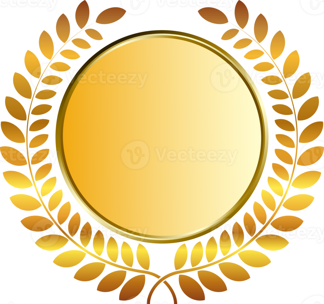gold medal and laurels png