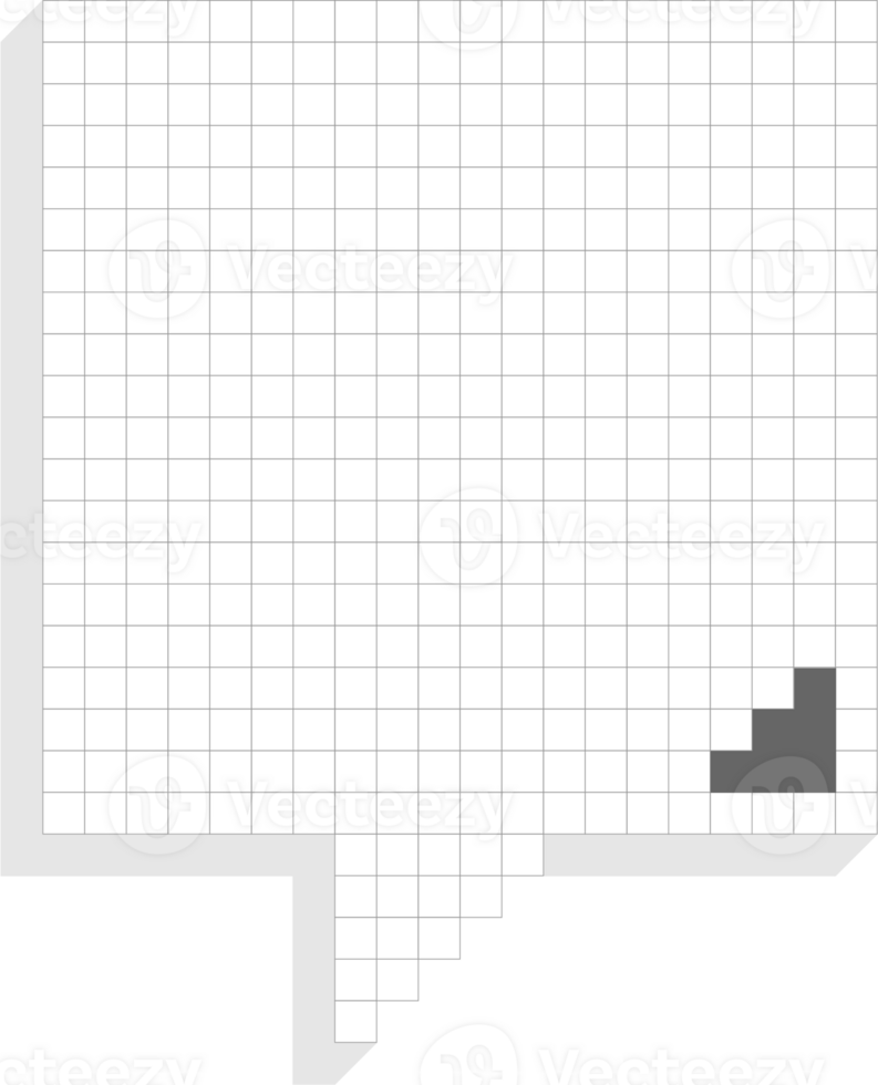 3d 8bit retro game pixel speech bubble balloon icon sticker memo keyword planner text box banner, flat png transparent element design