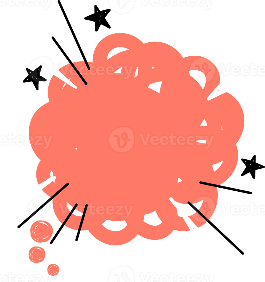 Colorful pastel orange color speech bubble balloon with quotation marks, icon sticker memo keyword planner text box banner, flat png transparent element design