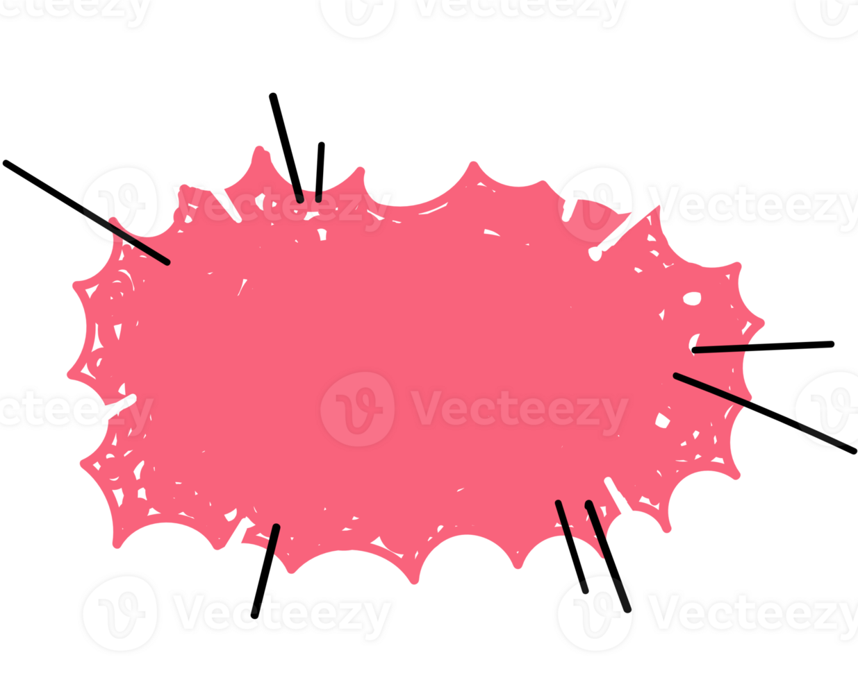 Colorful pastel pink color speech bubble balloon with quotation marks, icon sticker memo keyword planner text box banner, flat png transparent element design