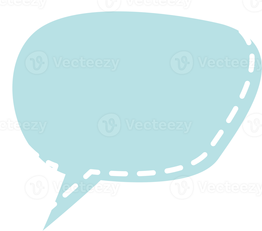 Colorful pastel blue color speech bubble balloon with quotation marks, icon sticker memo keyword planner text box banner, flat png transparent element design