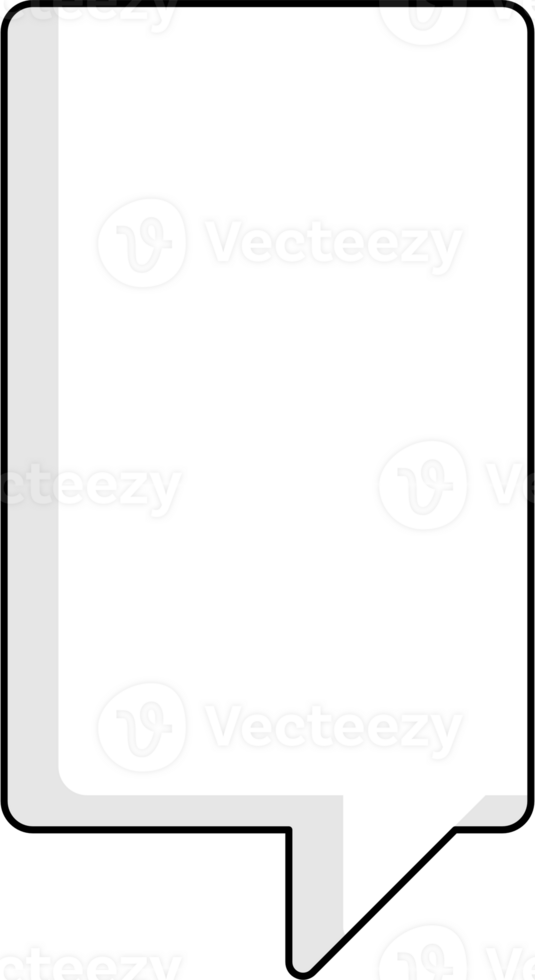 Black and white speech bubble balloon, icon sticker memo keyword planner text box banner, flat png transparent element design