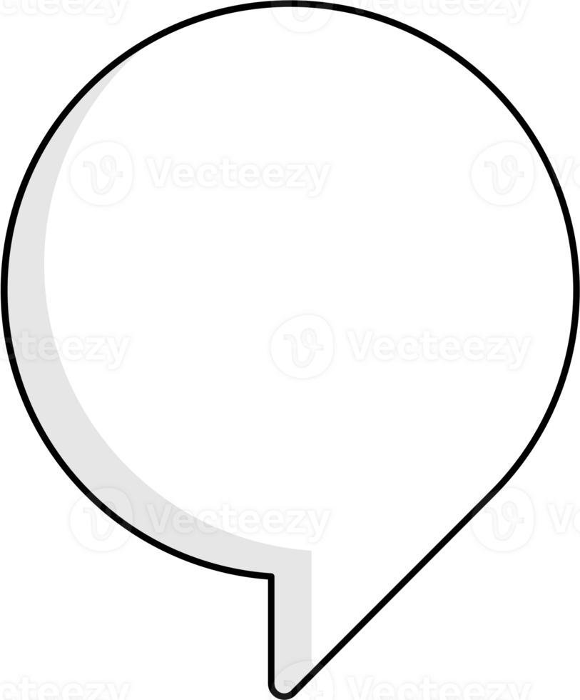Black and white speech bubble balloon, icon sticker memo keyword planner text box banner, flat png transparent element design