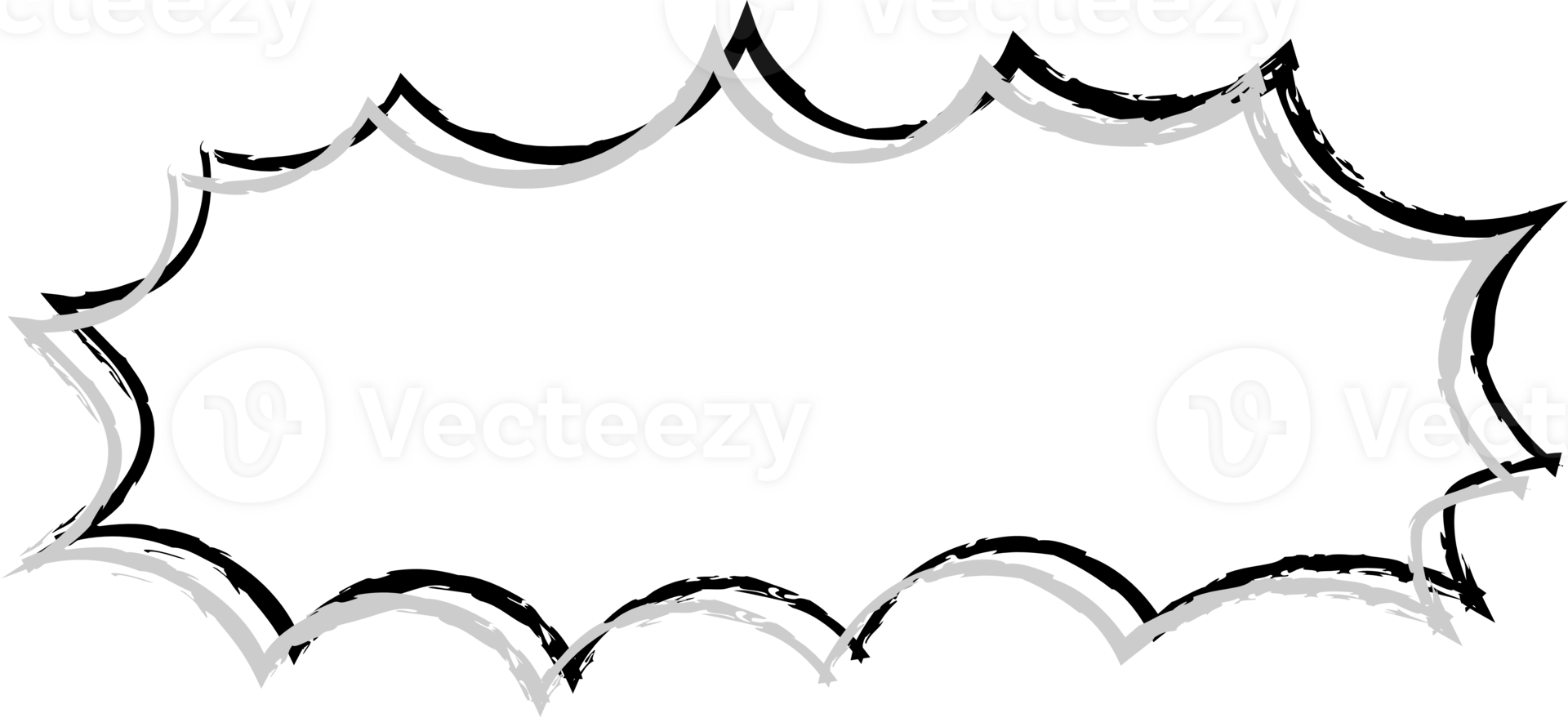 Black and white speech bubble balloon, icon sticker memo keyword planner text box banner, flat png transparent element design