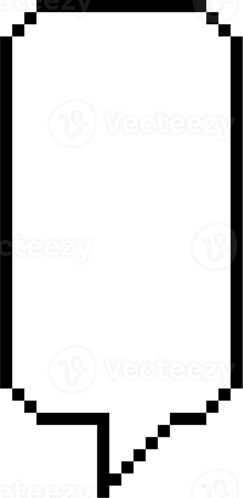 8bit retro game pixel speech bubble balloon icon sticker memo keyword planner text box banner, flat png transparent element design