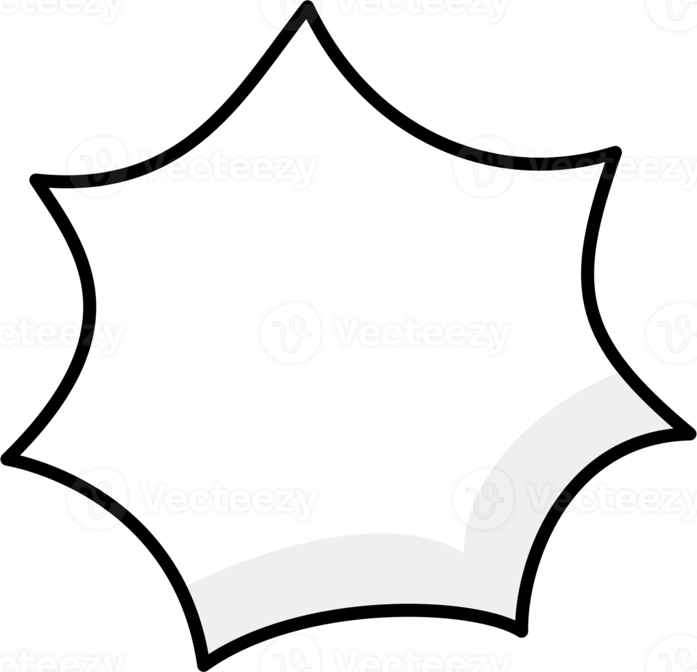 Black and white speech bubble balloon, icon sticker memo keyword planner text box banner, flat png transparent element design