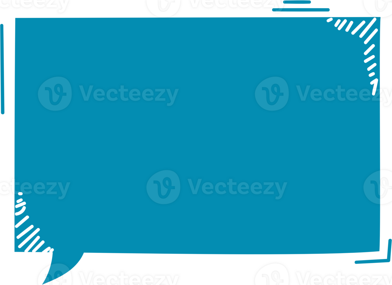 Colorful pastel blue color speech bubble balloon, icon sticker memo keyword planner text box banner, flat png transparent element design