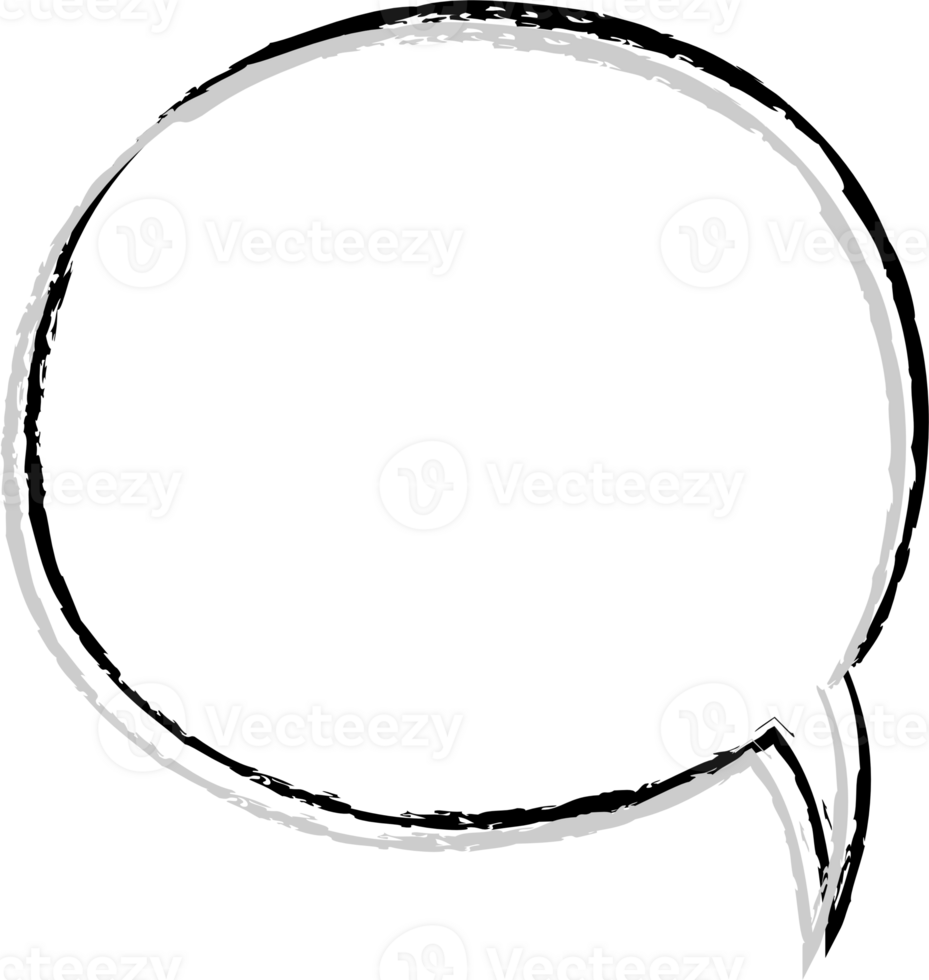 Black and white speech bubble balloon, icon sticker memo keyword planner text box banner, flat png transparent element design