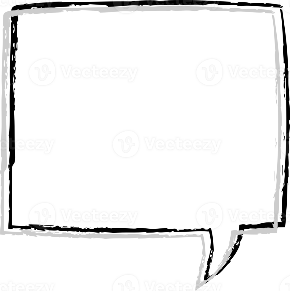 Black and white speech bubble balloon, icon sticker memo keyword planner text box banner, flat png transparent element design