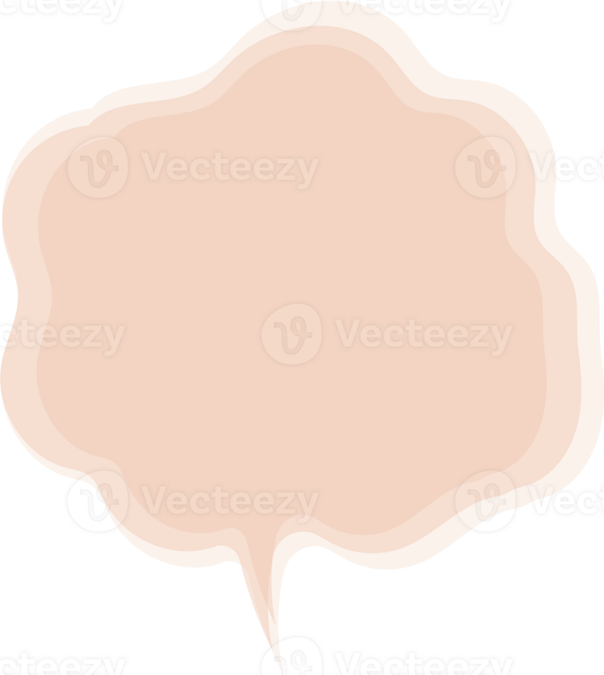 Colorful pastel orange color speech bubble balloon, icon sticker memo keyword planner text box banner, flat png transparent element design