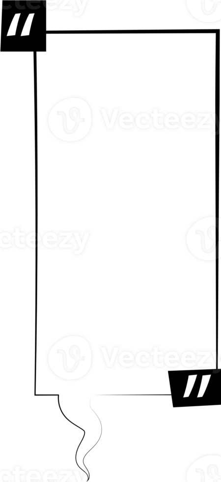 Black and white speech bubble balloon with quotation marks, icon sticker memo keyword planner text box banner, flat png transparent element design