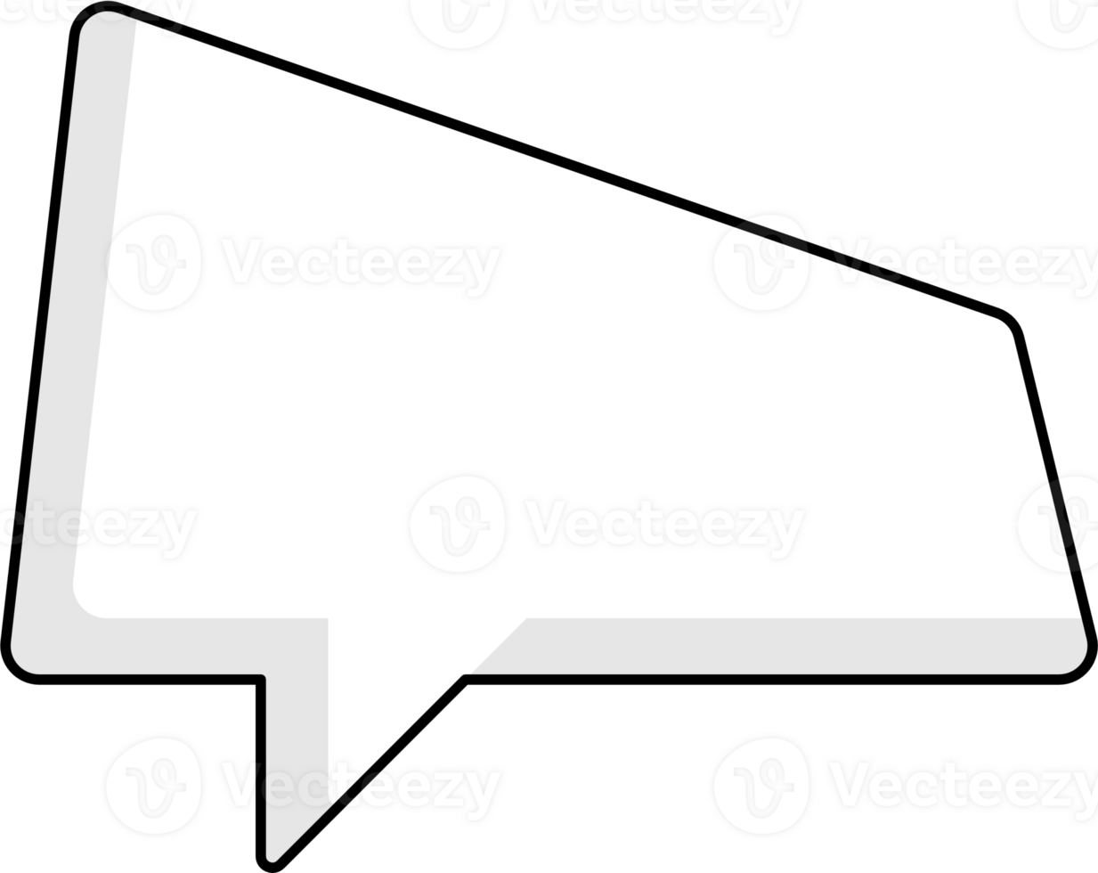 Black and white speech bubble balloon, icon sticker memo keyword planner text box banner, flat png transparent element design