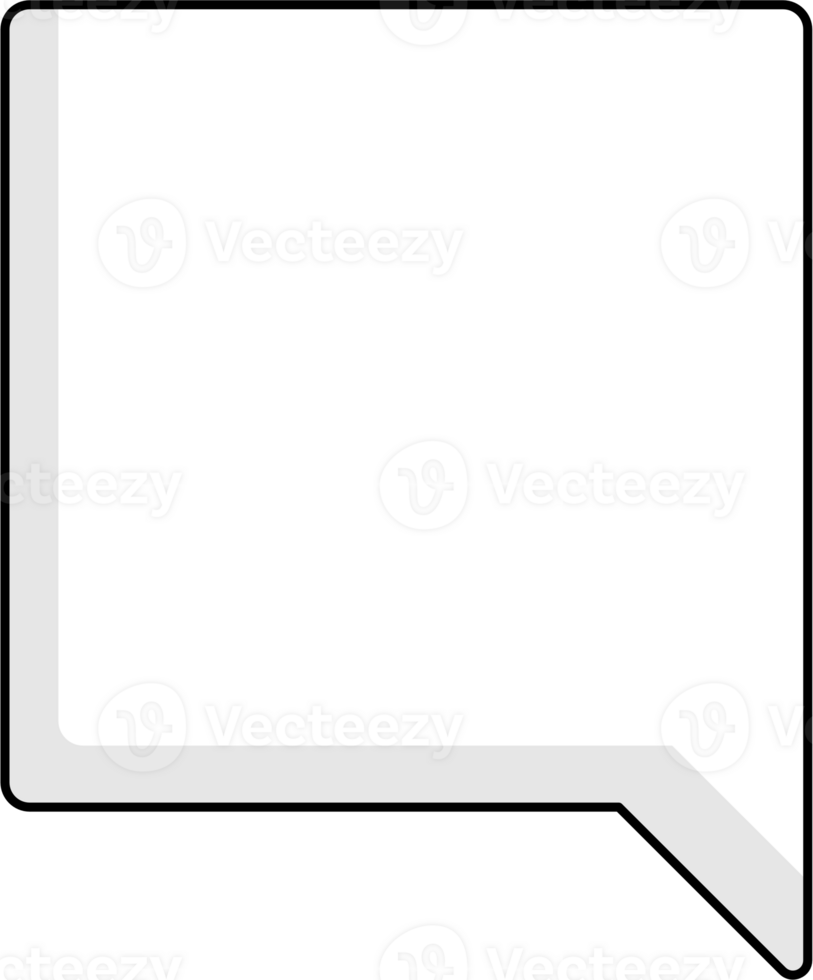 Black and white speech bubble balloon, icon sticker memo keyword planner text box banner, flat png transparent element design