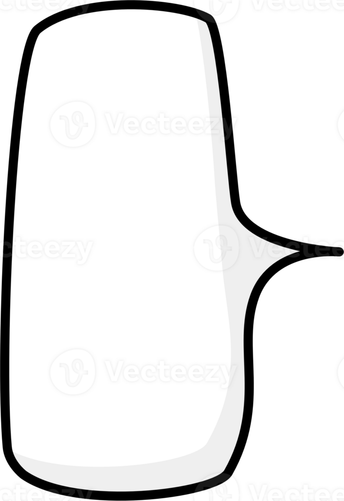 Black and white speech bubble balloon, icon sticker memo keyword planner text box banner, flat png transparent element design